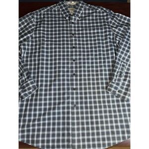 L.L.Bean Mens Button Up Plaid Size X-Large Tall